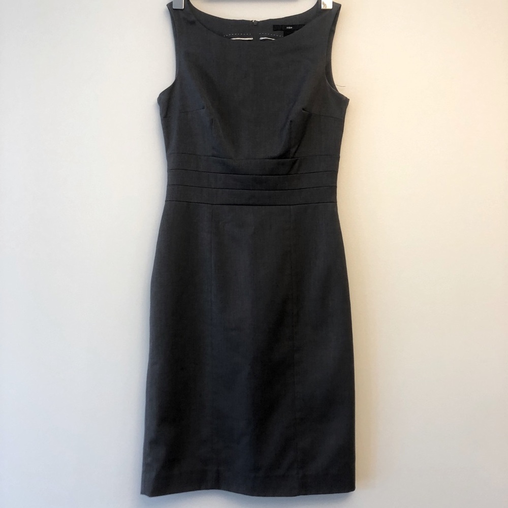 H & M Dark Grey Tailored Sheath Dress, Size 4
